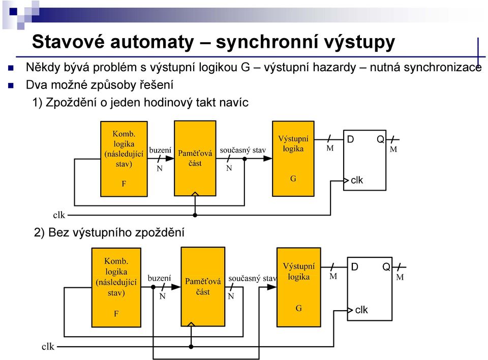 nutná synchronizace Dva možné způsoby řešení 1)