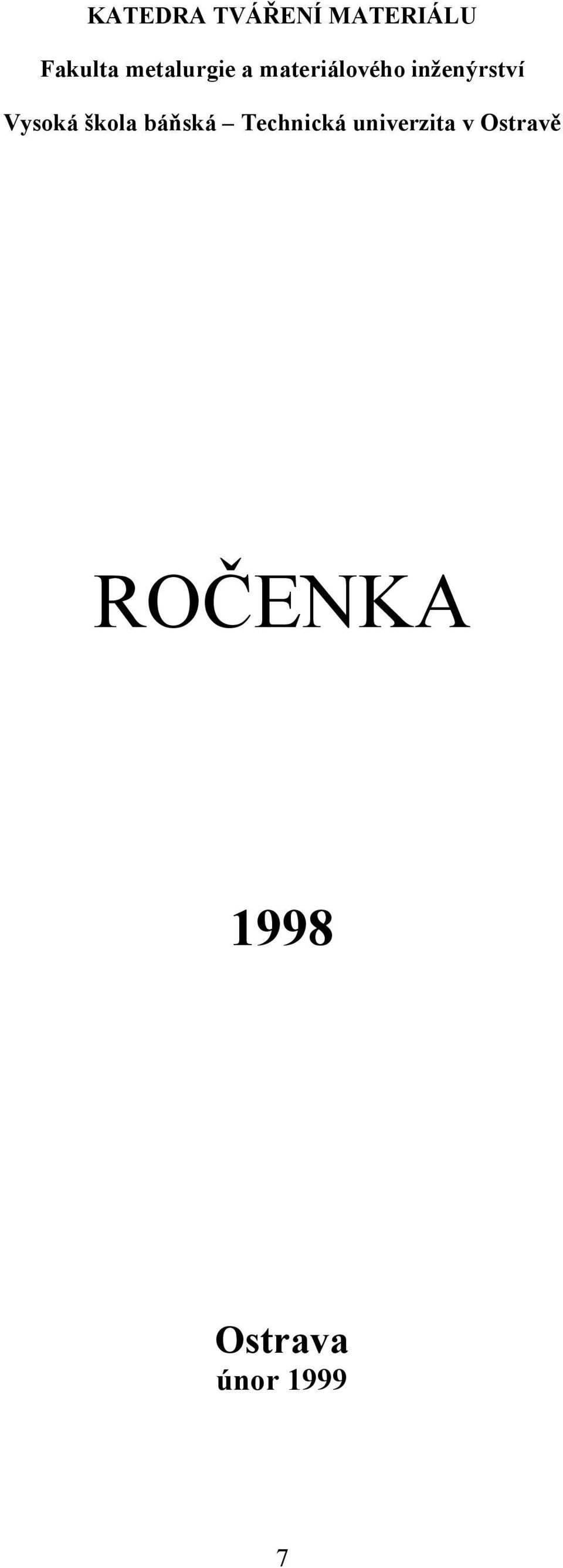 Vysoká škola báňská Technická