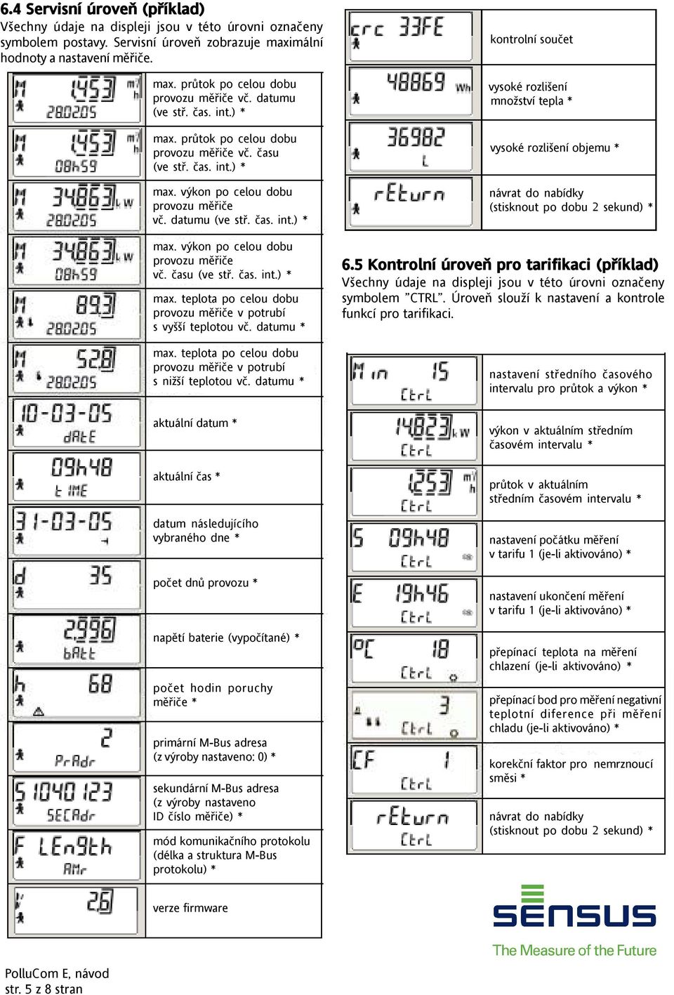 datumu * max. teplota po celou dobu provozu měřiče v potrubí s nižší teplotou vč.