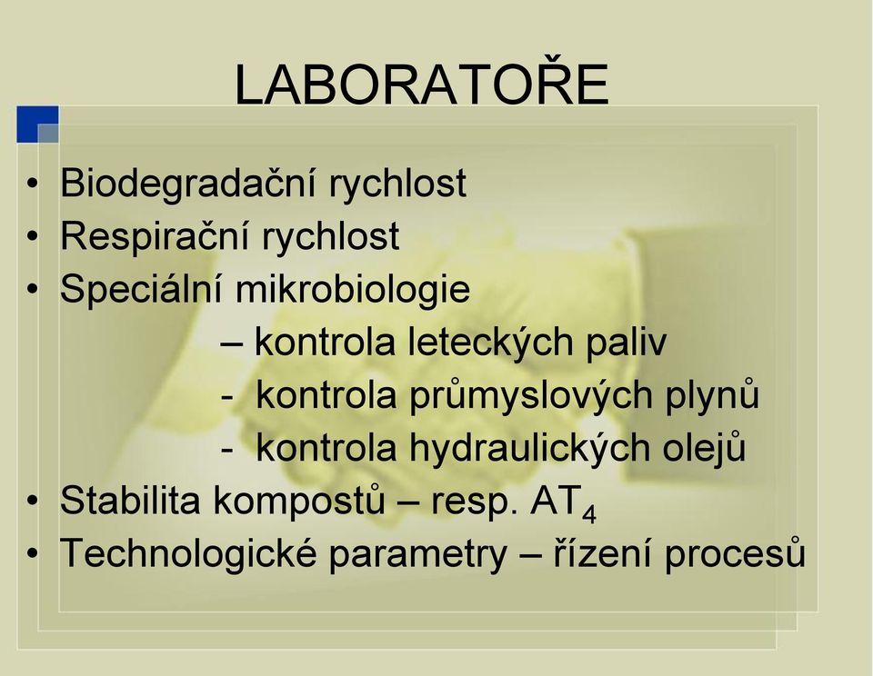 kontrola průmyslových plynů - kontrola hydraulických