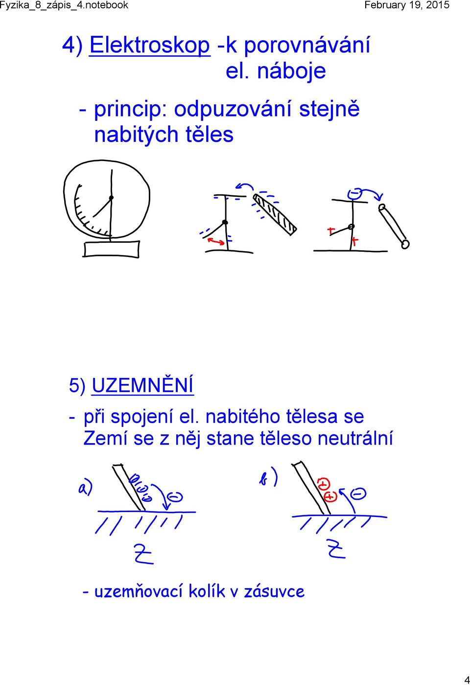 5) UZEMNĚNÍ při spojení el.