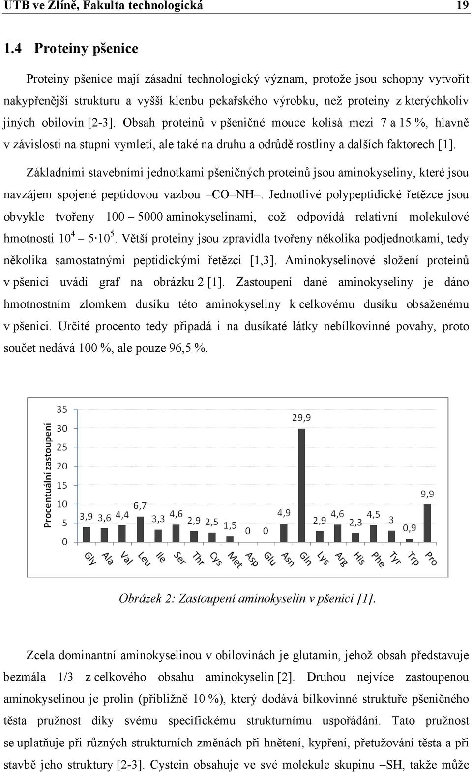 obilovin [2-3]. Obsah proteinů v pšeničné mouce kolísá mezi 7 a 15 %, hlavně v závislosti na stupni vymletí, ale také na druhu a odrůdě rostliny a dalších faktorech [1].