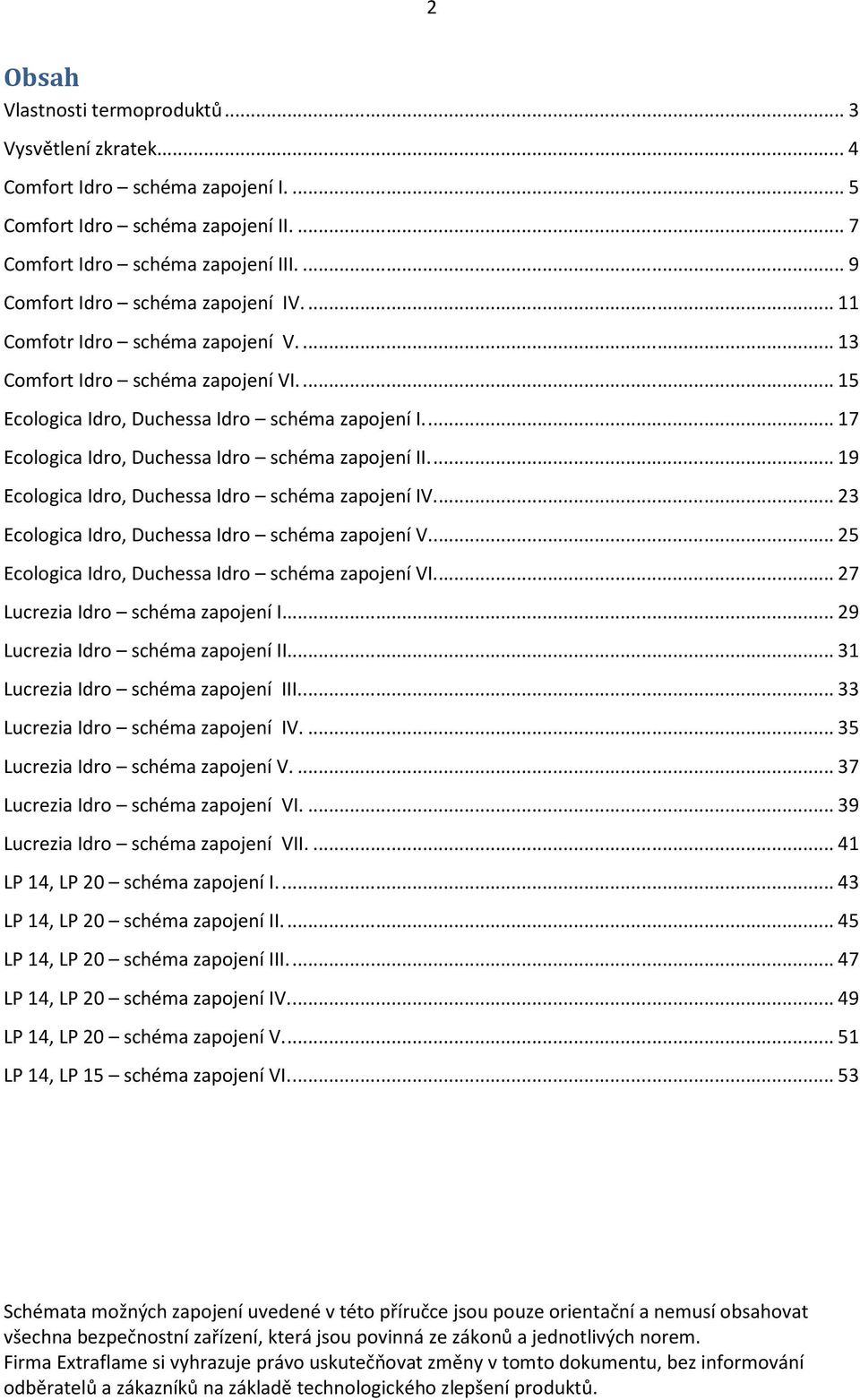 ..19 Ecologica Idro, Duchessa Idro schéma zapojení IV...23 Ecologica Idro, Duchessa Idro schéma zapojení V...25 Ecologica Idro, Duchessa Idro schéma zapojení VI...27 Lucrezia Idro schéma zapojení I.