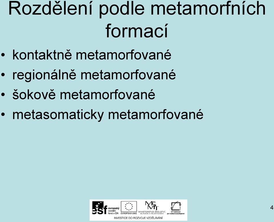 regionálně metamorfované šokově