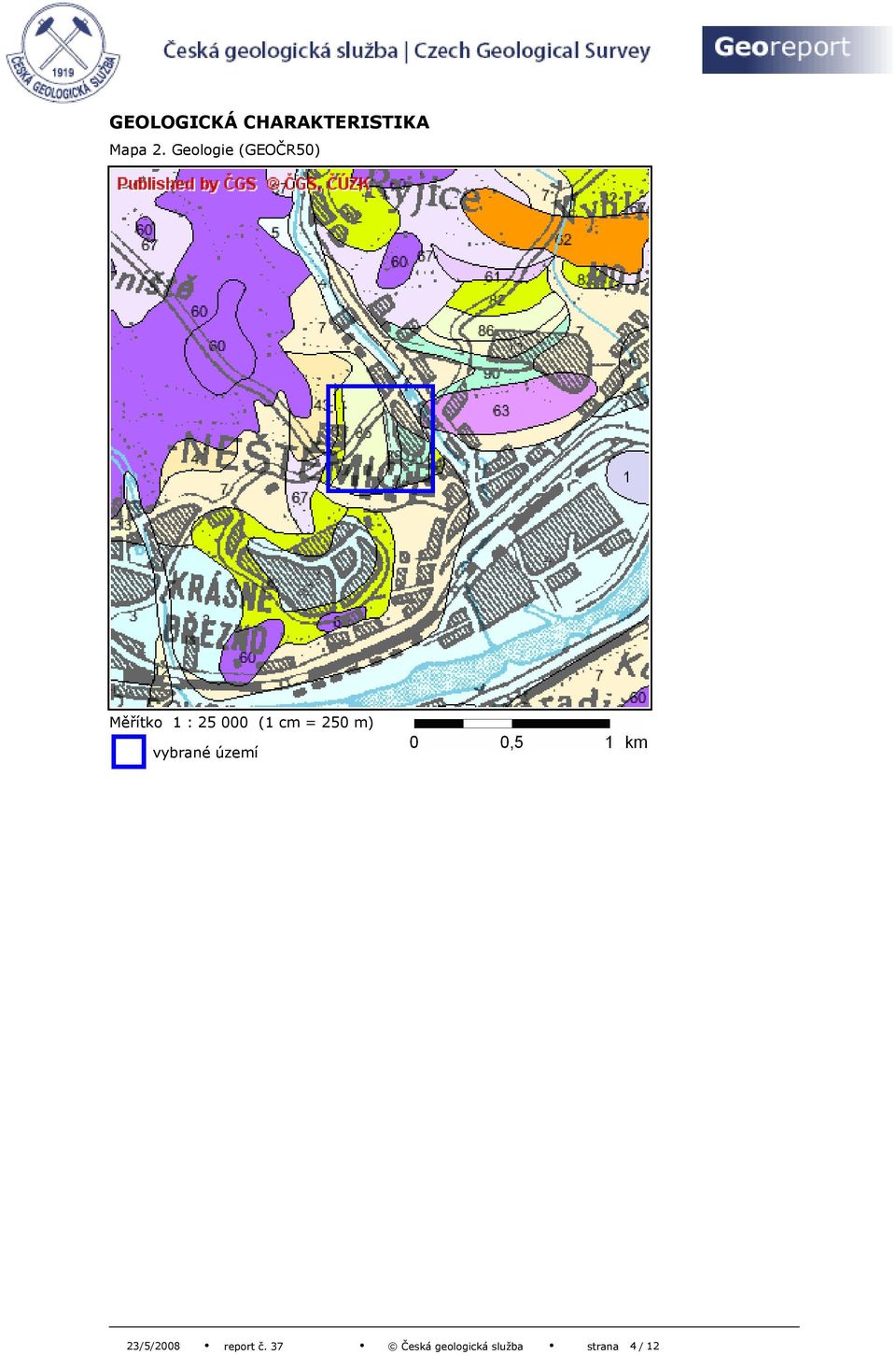 Geologie (GEOČR50) Měřítko