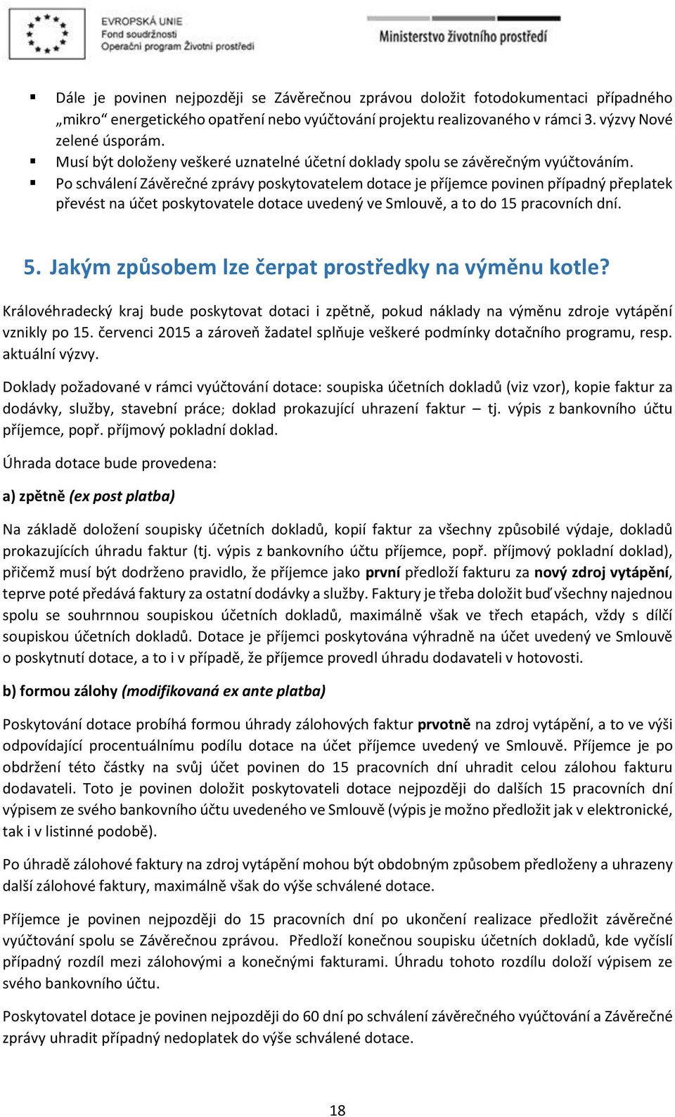 Kotlíkové dotace v Královéhradeckém kraji Metodická příručka pro žadatele a  příjemce - PDF Free Download