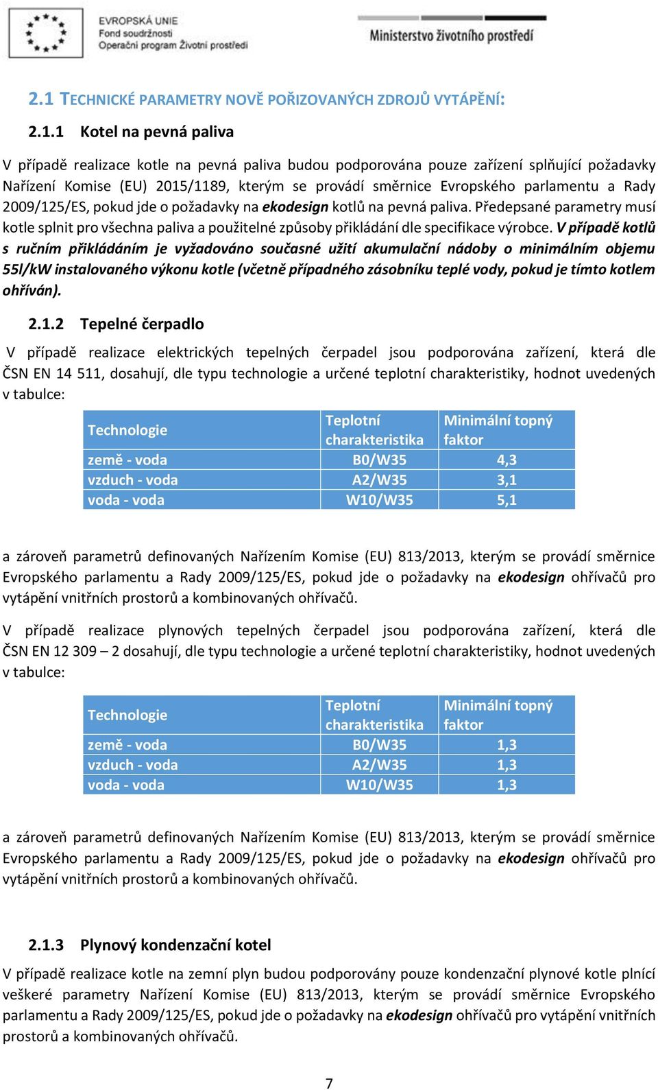 Předepsané parametry musí kotle splnit pro všechna paliva a použitelné způsoby přikládání dle specifikace výrobce.