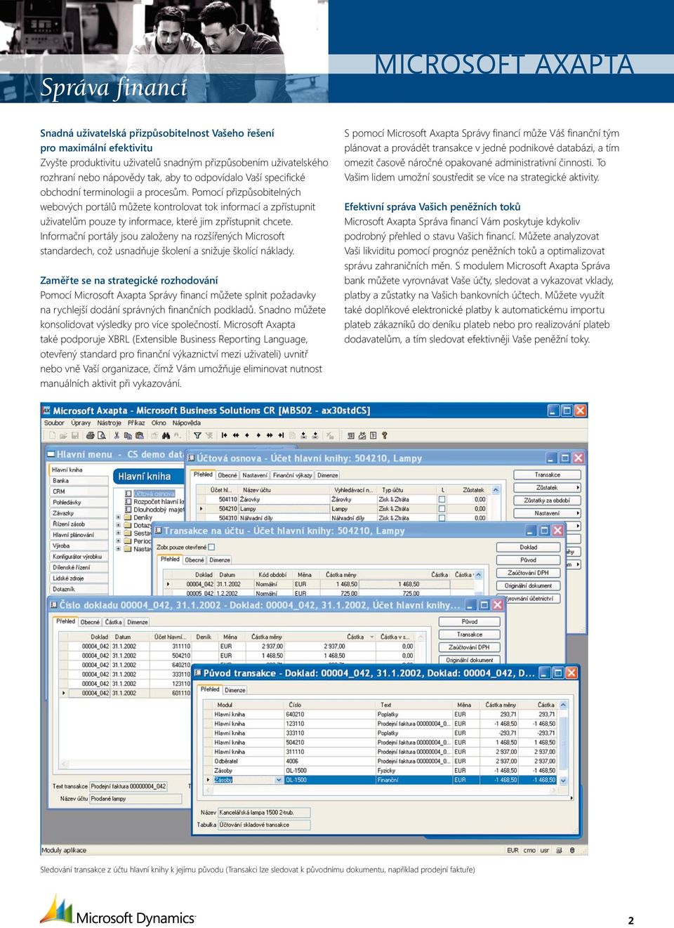 Informační portály jsou založeny na rozšířených Microsoft standardech, což usnadňuje školení a snižuje školící náklady.