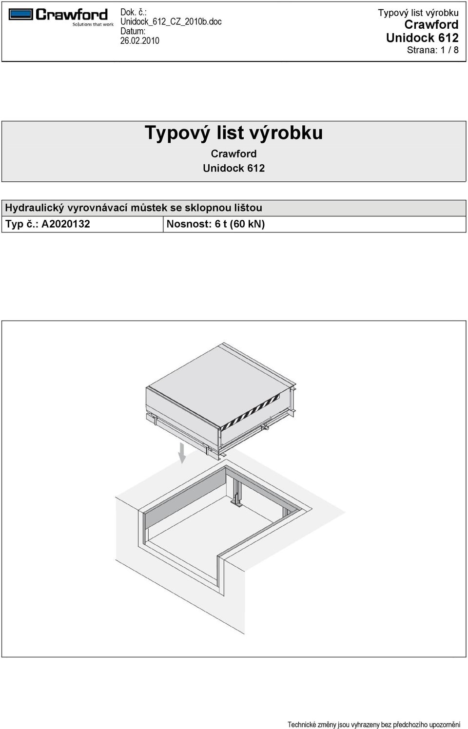 sklopnou lištou Typ č.
