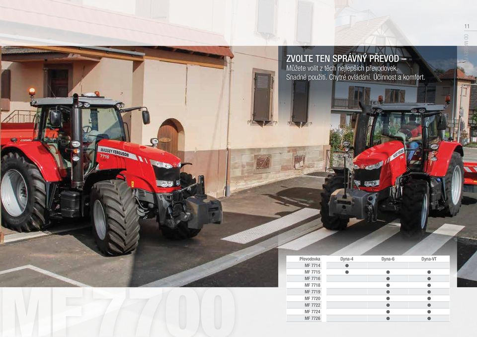 OD MASSEY FERGUSON MF 7700 Převodovka Dyna-4 Dyna-6 Dyna-VT MF 7714 l MF