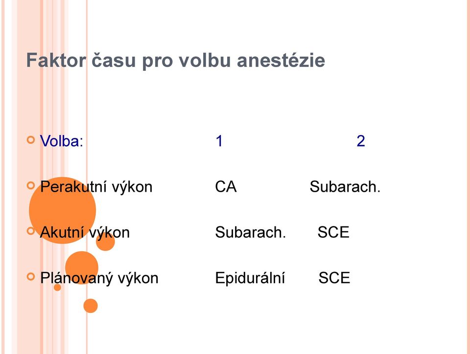 Subarach. Akutní výkon Subarach.