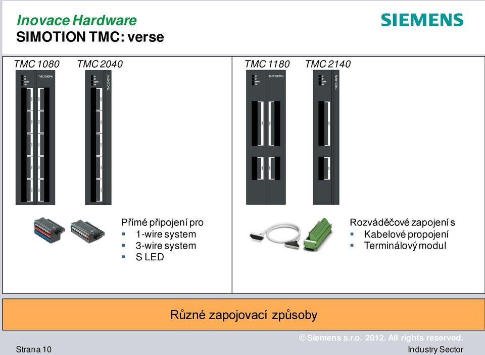 3-wire system S LED Rozváděčové zapojení s Kabelové