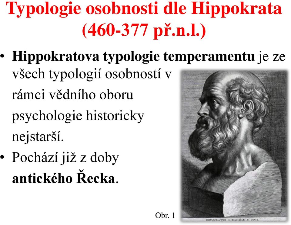 Hippokrata (460-377 př.n.l.