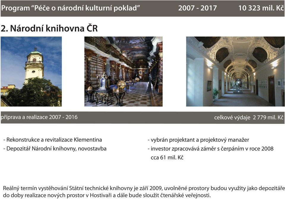 projektový manažer - investor zpracovává záměr s čerpáním v roce 2008 cca 61 mil.