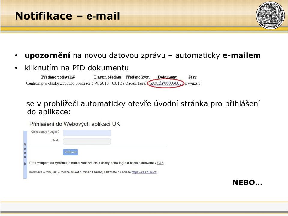 dokumentu se v prohlížeči automaticky otevře