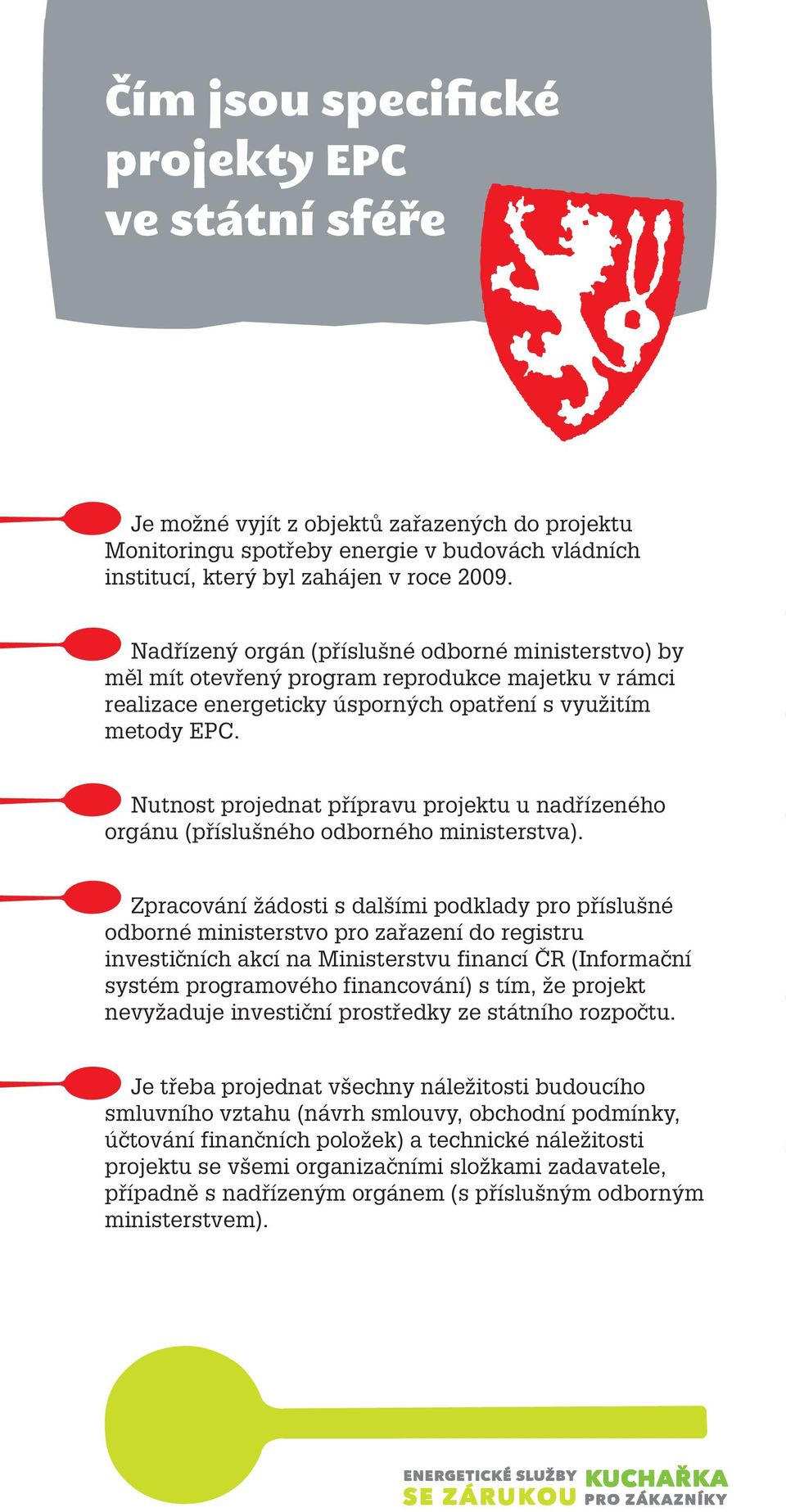 Nutnost projednat přípravu projektu u nadřízeného orgánu (příslušného odborného ministerstva).