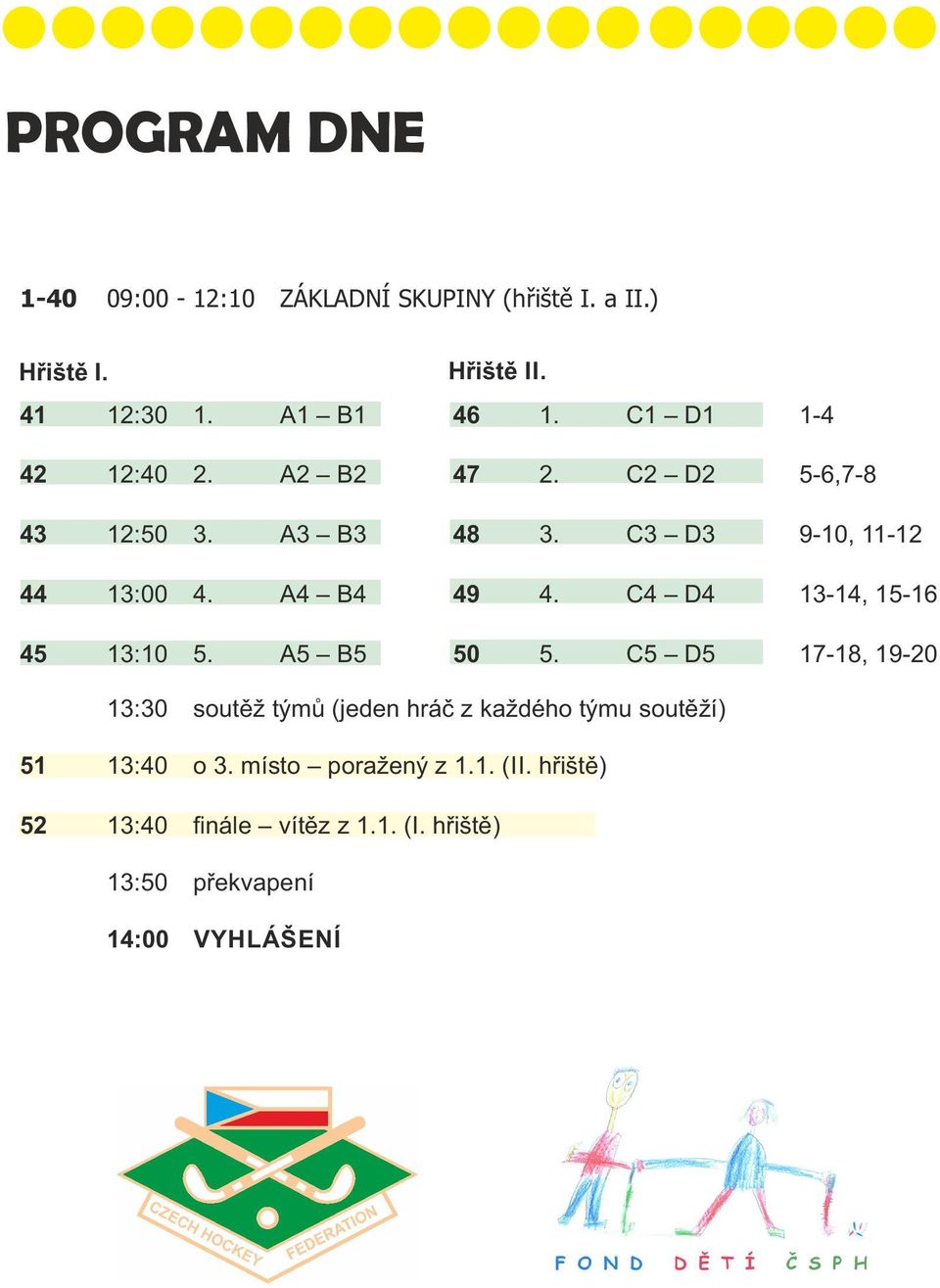 C4 D4 13-14, 15-16 45 13:10 5. A5 B5 50 5.