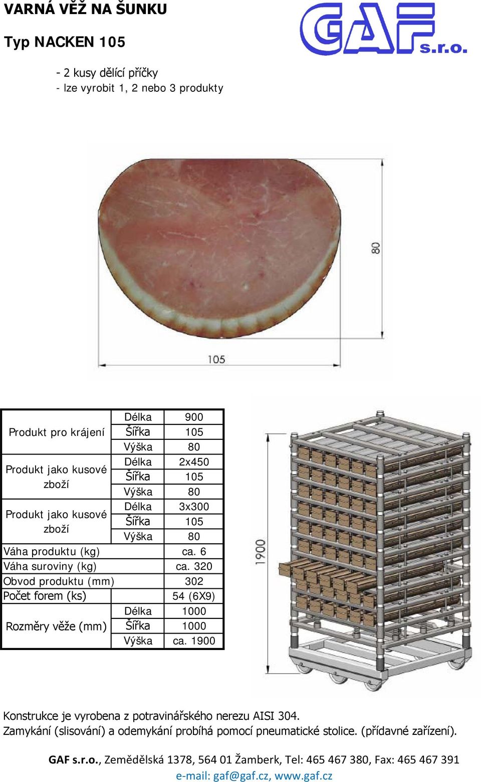 Délka 900 Výška 80 Délka 2x450 Výška 80 Délka 3x300 Výška 80 ca. 6 ca.