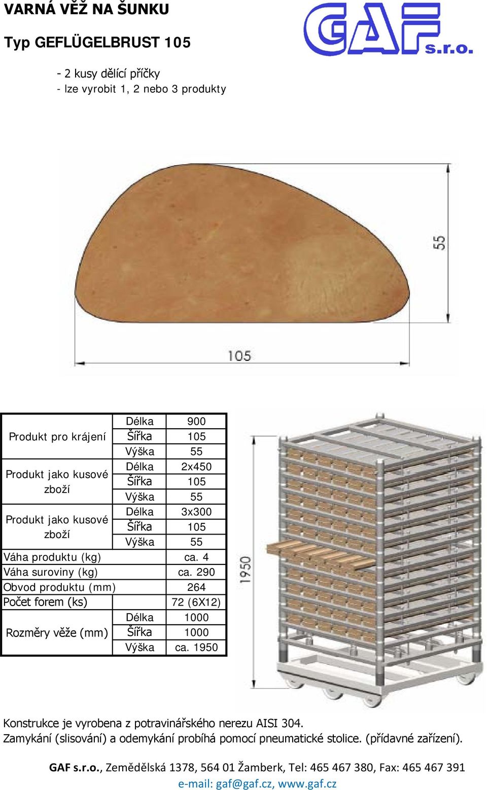 Délka 900 Výška 55 Délka 2x450 Výška 55 Délka 3x300 Výška 55 ca. 4 ca.