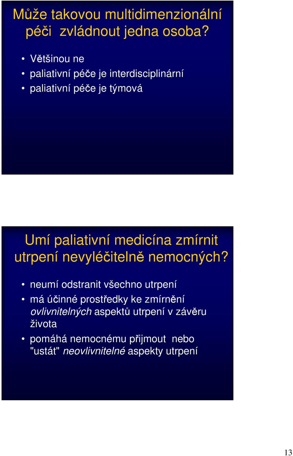 medicína zmírnit utrpení nevyléčitelně nemocných?