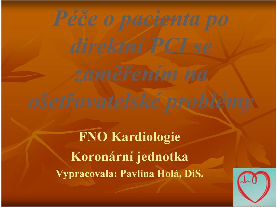 problémy FNO Kardiologie Koronární