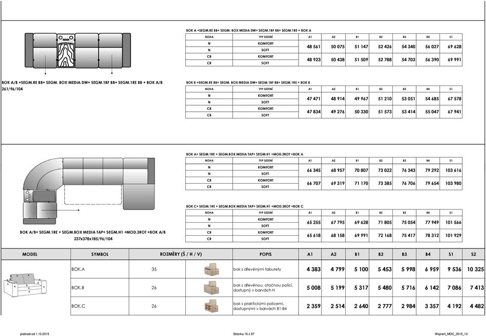 1BF BB+ SEGM.1RE BB + BOK A/B 261/96/104 BOK B +SEGM.RE BB+ SEGM. BOX MEDIA DW+ SEGM.1BF BB+ SEGM.1RE + BOK B OHA TYP SEZEÍ A1 A2 B1 B2 B3 B4 S1 47 471 48 914 49 967 51 210 53 051 54 685 67 578 47 834 49 276 50 330 51 573 53 414 55 047 67 941 BOK A+ SEGM.