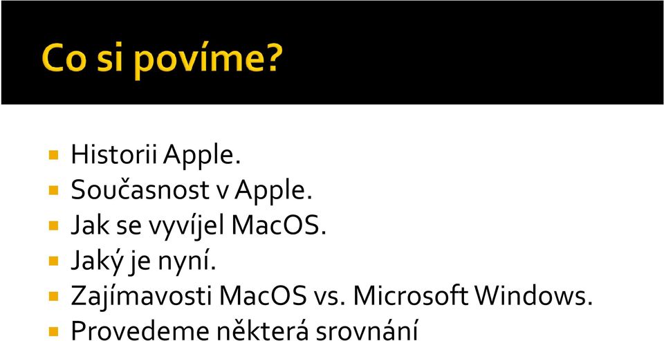 Zajímavosti MacOS vs.