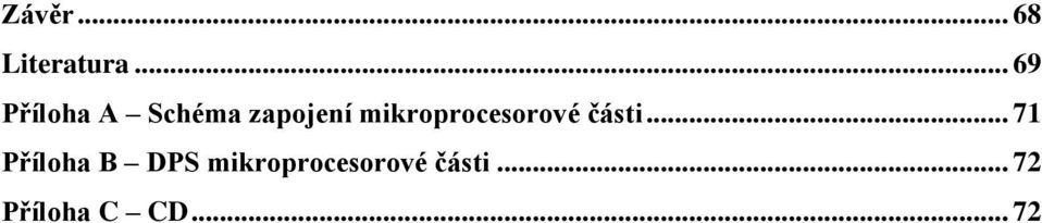 mikroprocesorové části.