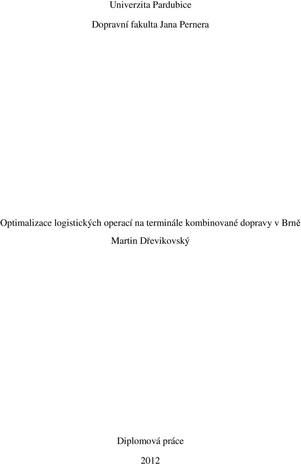 operací na terminále kombinované dopravy