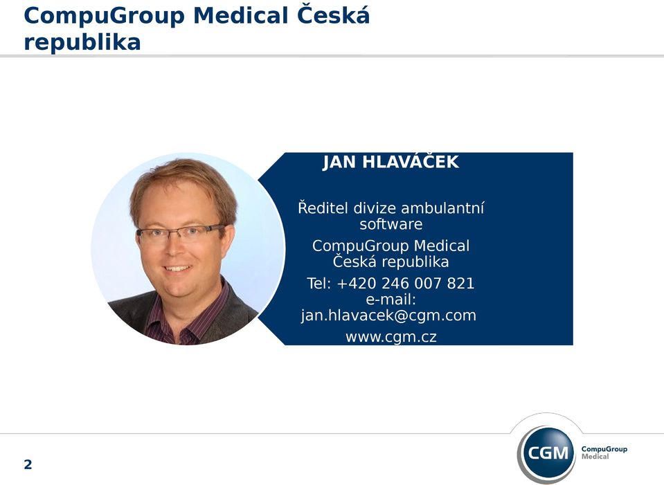 CompuGroup Medical Česká republika Tel: +420