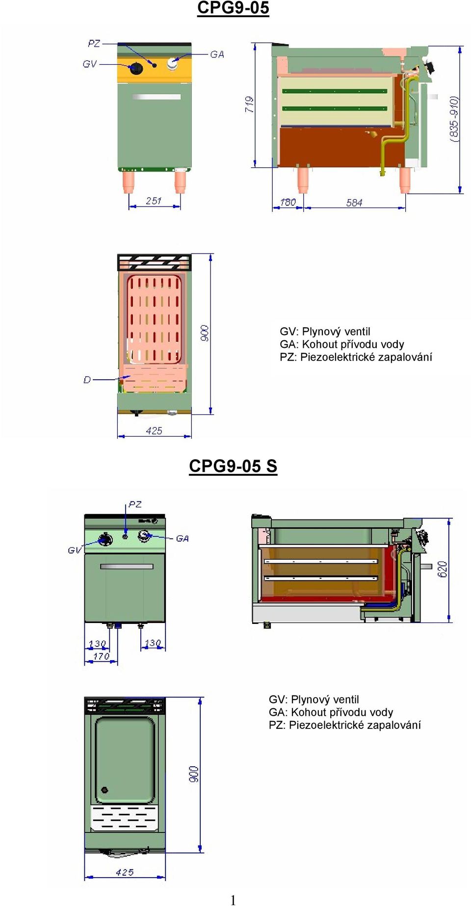 zapalování CPG9-05 S GV: Plynový ventil