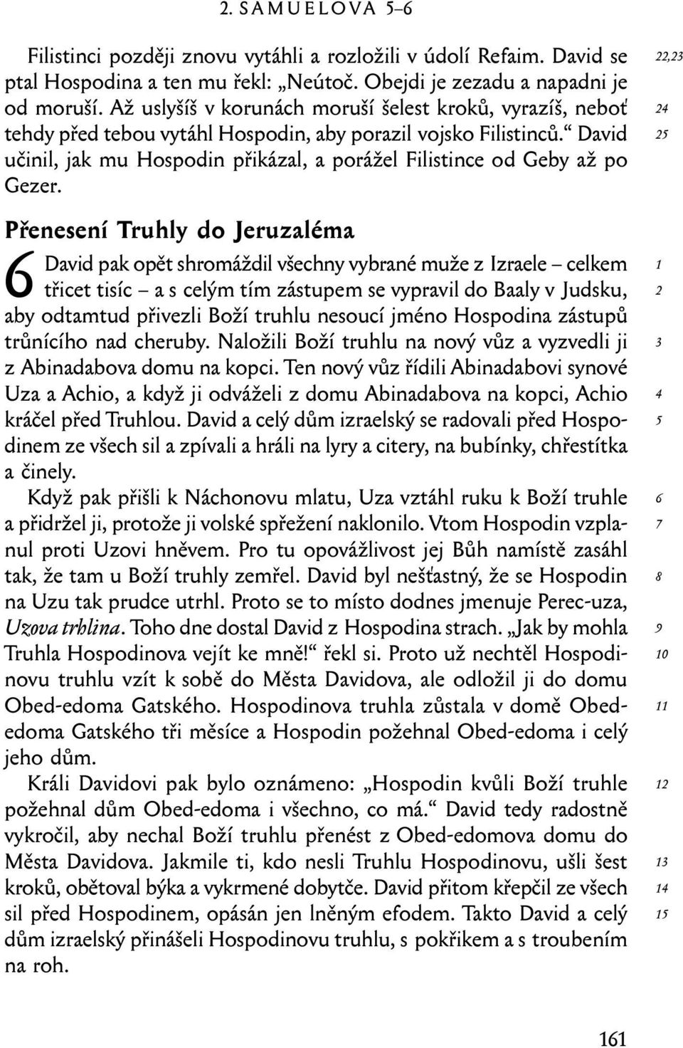 David učinil, jak mu Hospodin přikázal, a porážel Filistince od Geby až po Gezer.