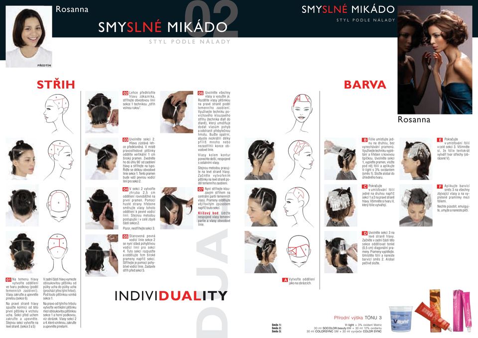 (sekce 3 a ) V zadní části hlavy vymezte obloukovitou pěšinku od půlky ucha do půlky ucha (prochází přes týlní hrbol). Pod touto pěšinkou vzniká sekce.