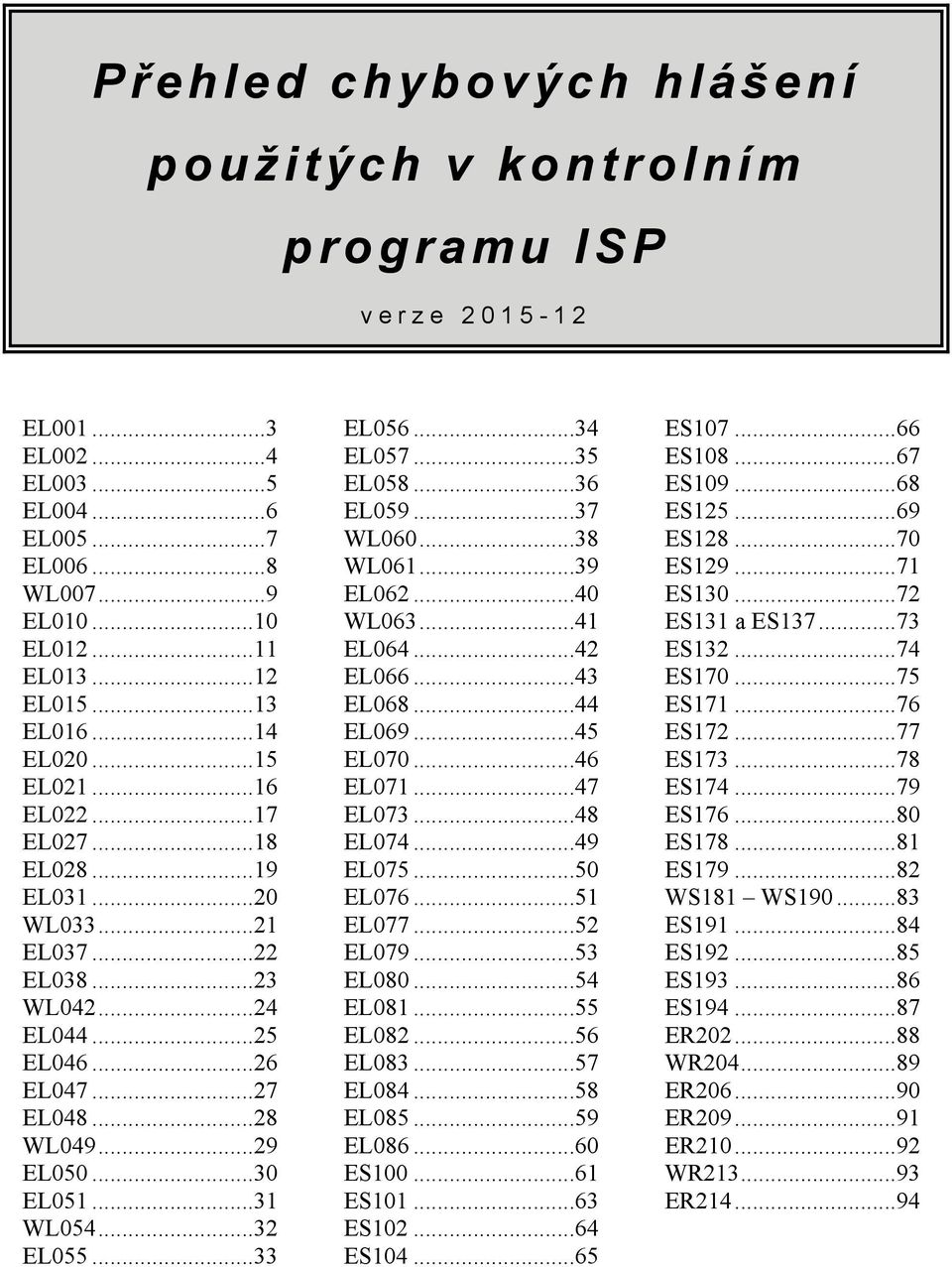 ..32 EL055...33 EL056...34 EL057...35 EL058...36 EL059...37 WL060...38 WL061...39 EL062...40 WL063...41 EL064...42 EL066...43 EL068...44 EL069...45 EL070...46 EL071...47 EL073...48 EL074...49 EL075.