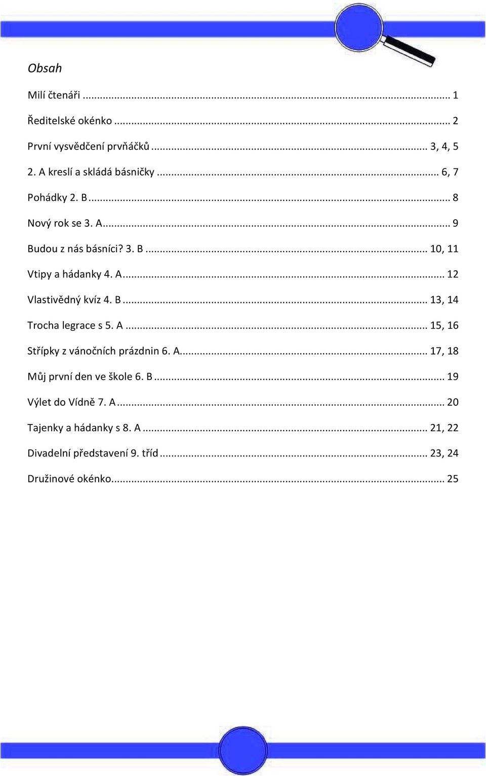 Milí čtenáři Ředitelské okénko První vysvědčení prvňáčků... 3, 4, A kreslí  a skládá básničky... 6, 7. Pohádky 2. B... - PDF Free Download