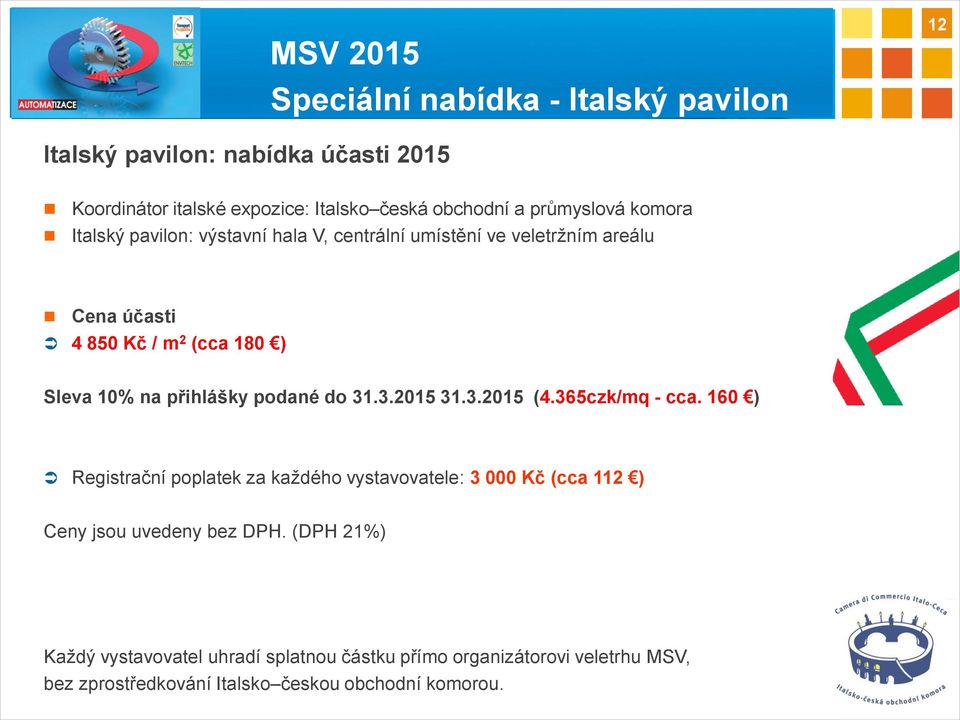 přihlášky podané do 31.3.2015 31.3.2015 (4.365czk/mq - cca.