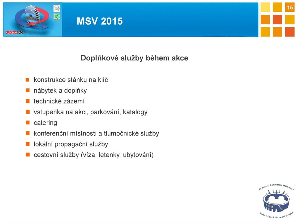 parkování, katalogy catering konferenční místnosti a tlumočnické