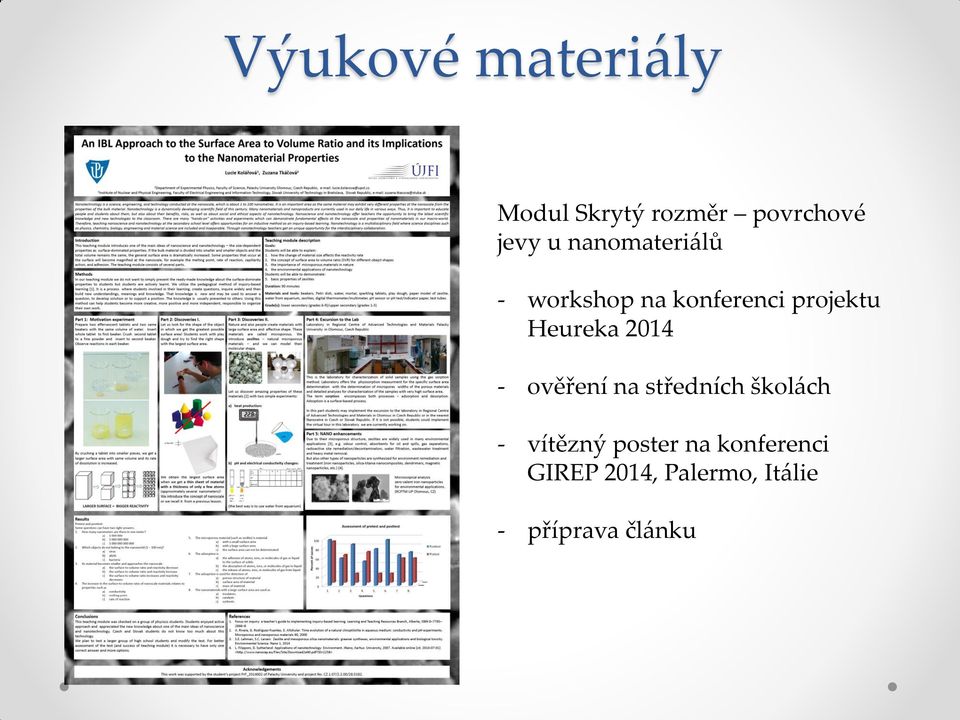 2014 - ověření na středních školách - vítězný poster na