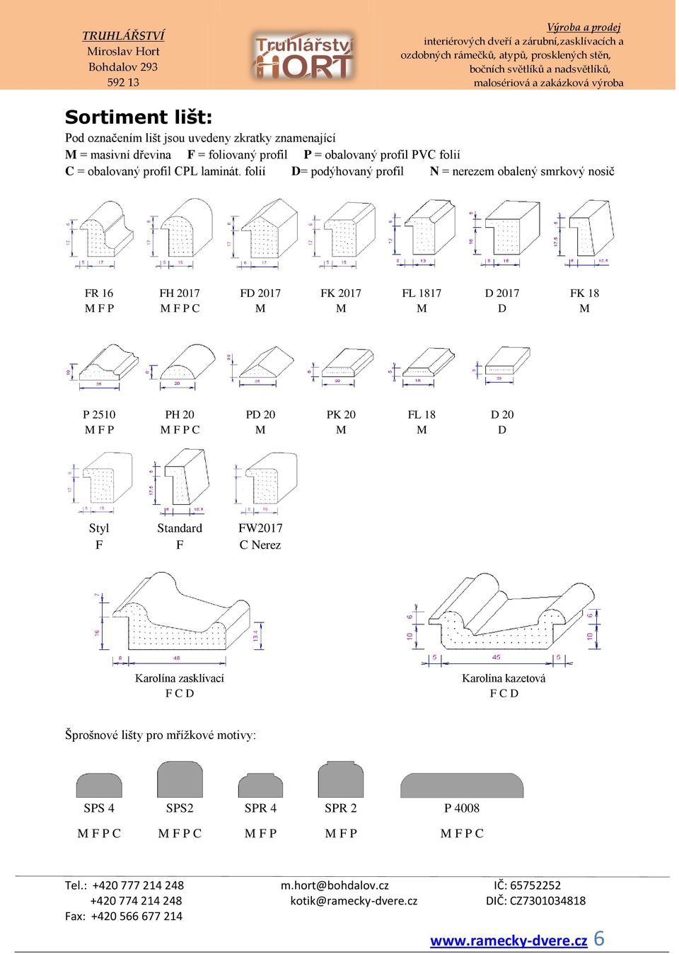folií D= podýhovaný profil N = nerezem obalený smrkový nosič FR 16 M F P FH 2017 M F P C FD 2017 M FK 2017 M FL 1817 M D 2017 D FK 18 M P 2510