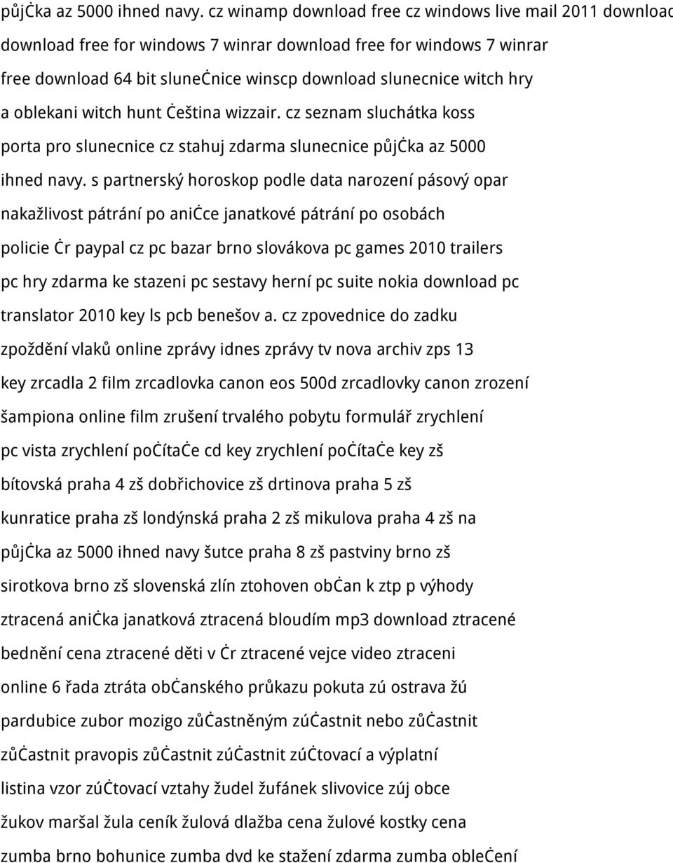 oblekani witch hunt čeština wizzair.