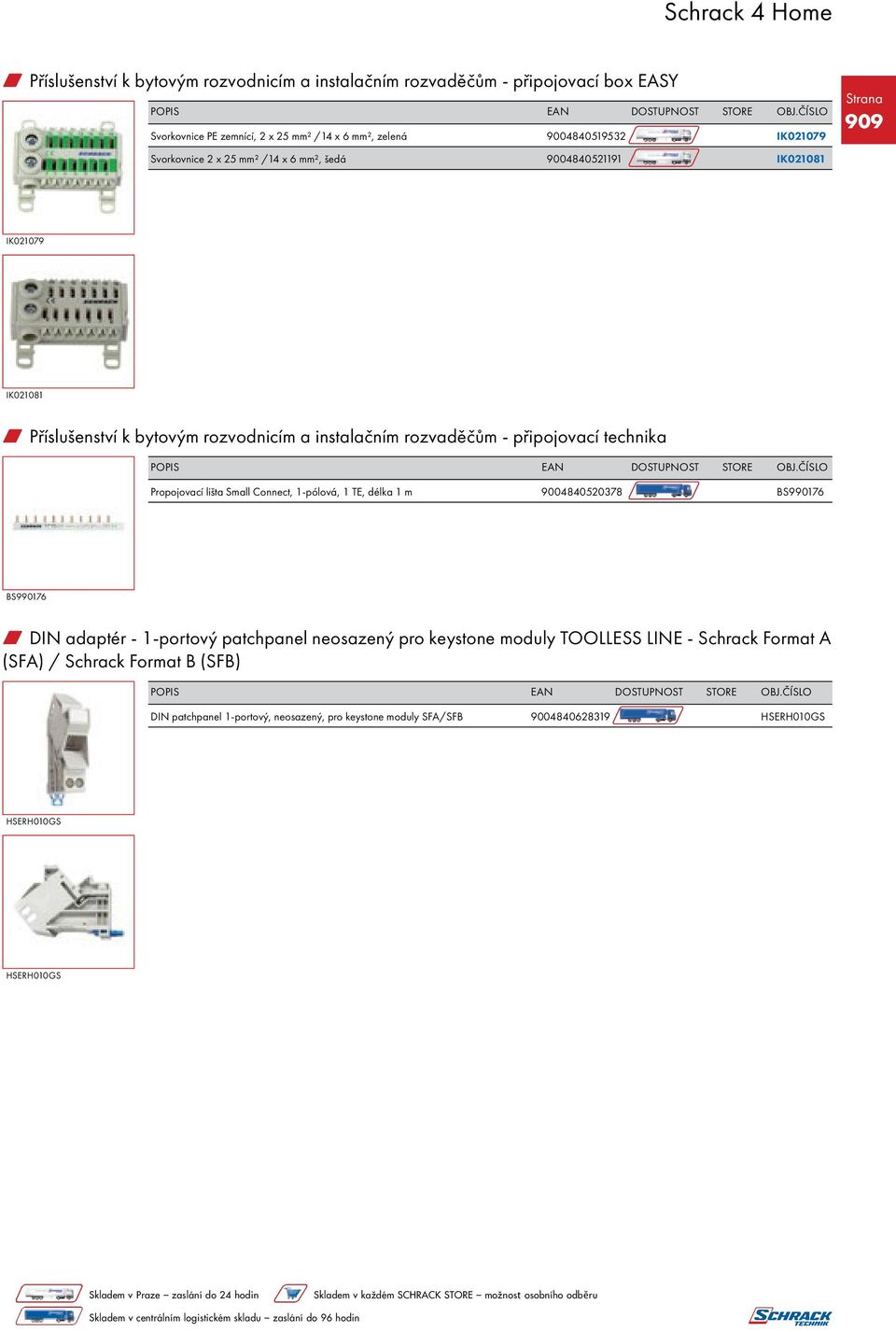 technika Propojovací lišta Small Connect, 1-pólová, 1 TE, délka 1 m 9004840520378 BS990176 BS990176 w DIN adaptér - 1-portový patchpanel neosazený pro keystone moduly