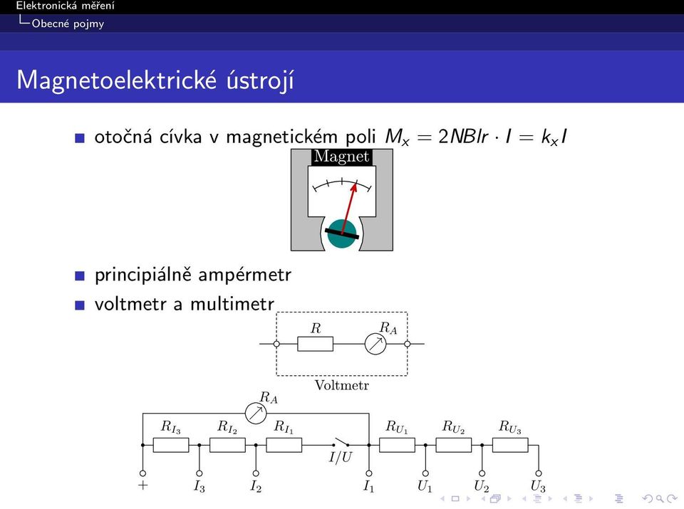 principiálně ampérmetr voltmetr a multimetr R R A