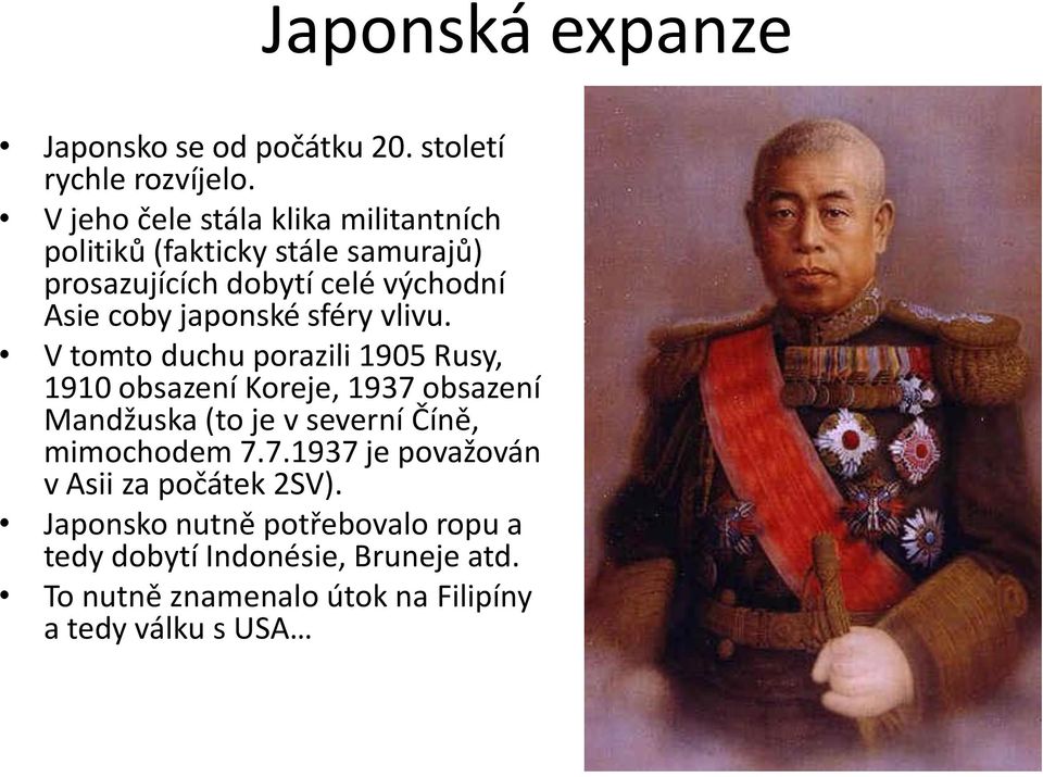 japonské sféry vlivu.