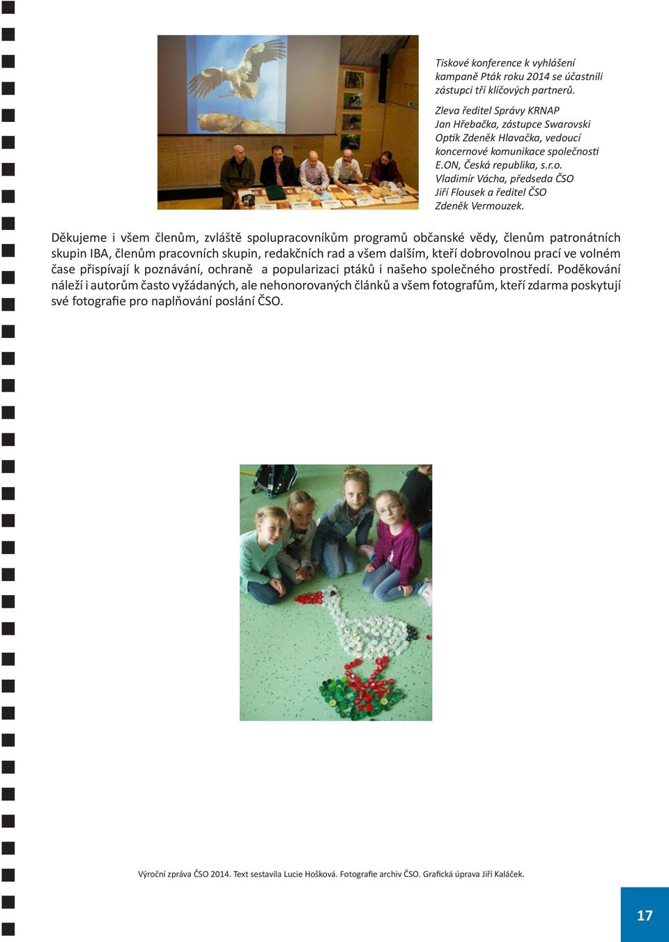 Děkujeme i všem členům, zvláště spolupracovníkům programů občanské vědy, členům patronátních skupin IBA, členům pracovních skupin, redakčních rad a všem dalším, kteří dobrovolnou prací ve volném čase