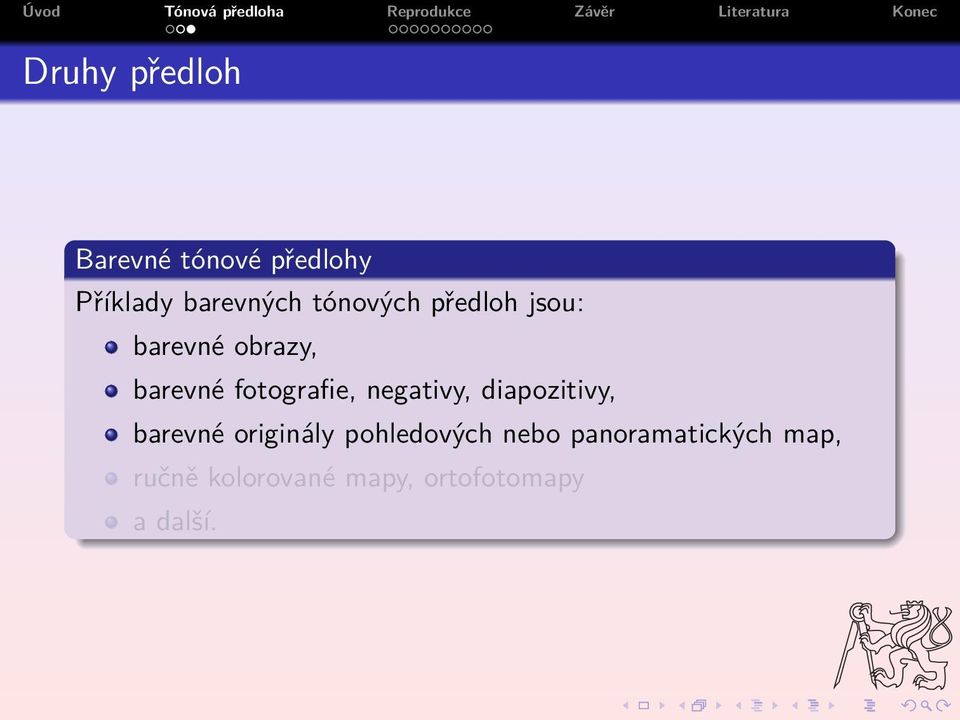 negativy, diapozitivy, barevné originály pohledových nebo