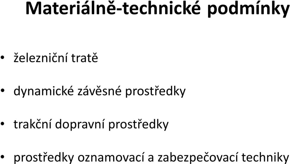 prostředky trakční dopravní