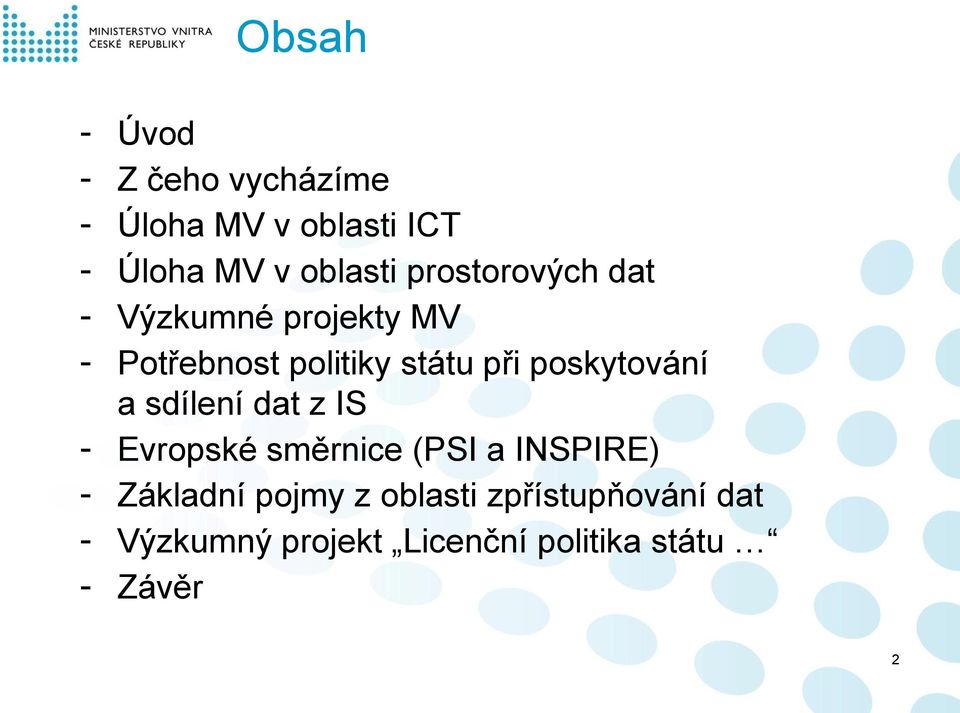 poskytování a sdílení dat z IS - Evropské směrnice (PSI a INSPIRE) - Základní