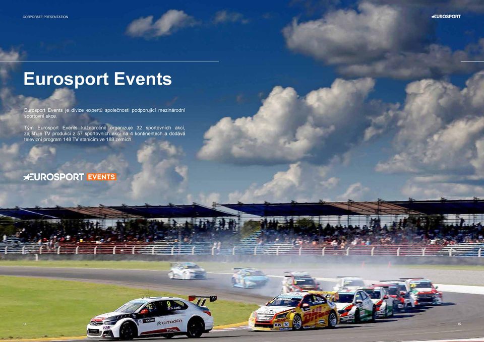 Tým Eurosport Events každoročně organizuje 32 sportovních akcí, zajišťuje TV
