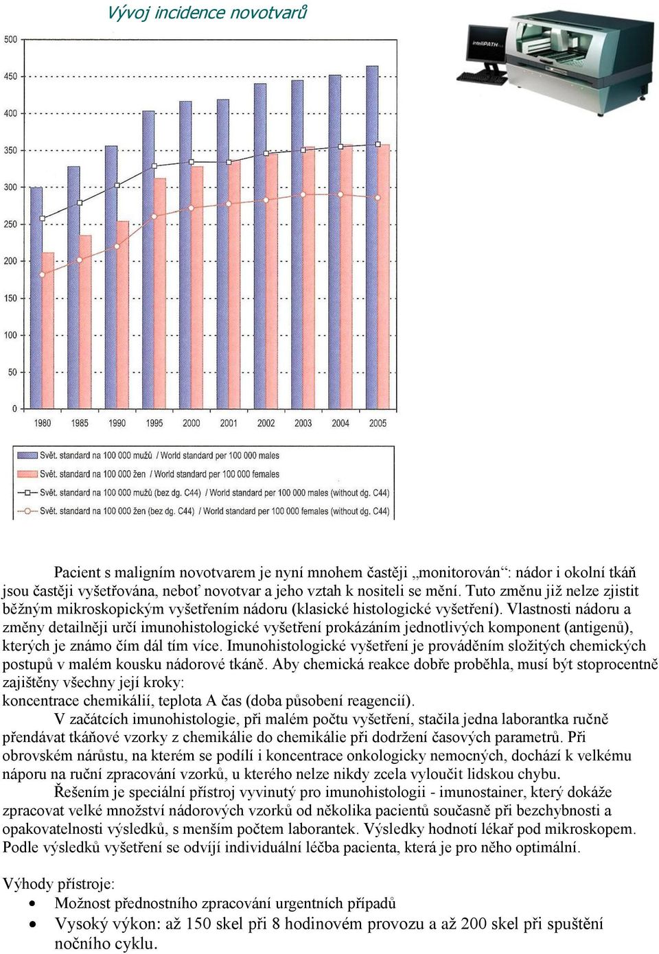 Tuto změnu již nelze zjistit běžným mikroskopickým vyšetřením nádoru (klasické histologické vyšetření).