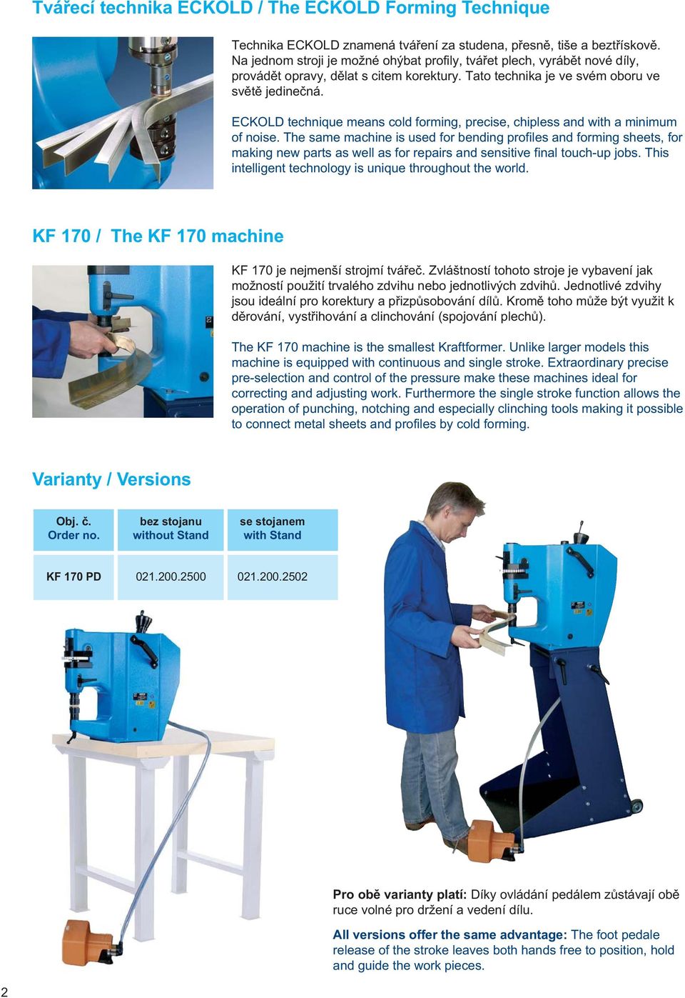 ECKOLD technique means cold forming, precise, chipless and with a minimum of noise.